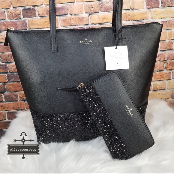 Kate spade LARGE PENNY Greta Court Black SET tote - Picture 6 of 8